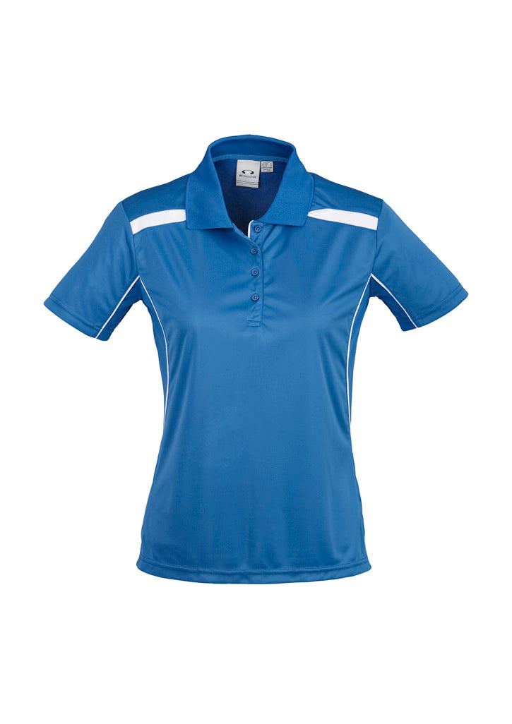 Ladies United Short Slv Polo - Royal/White