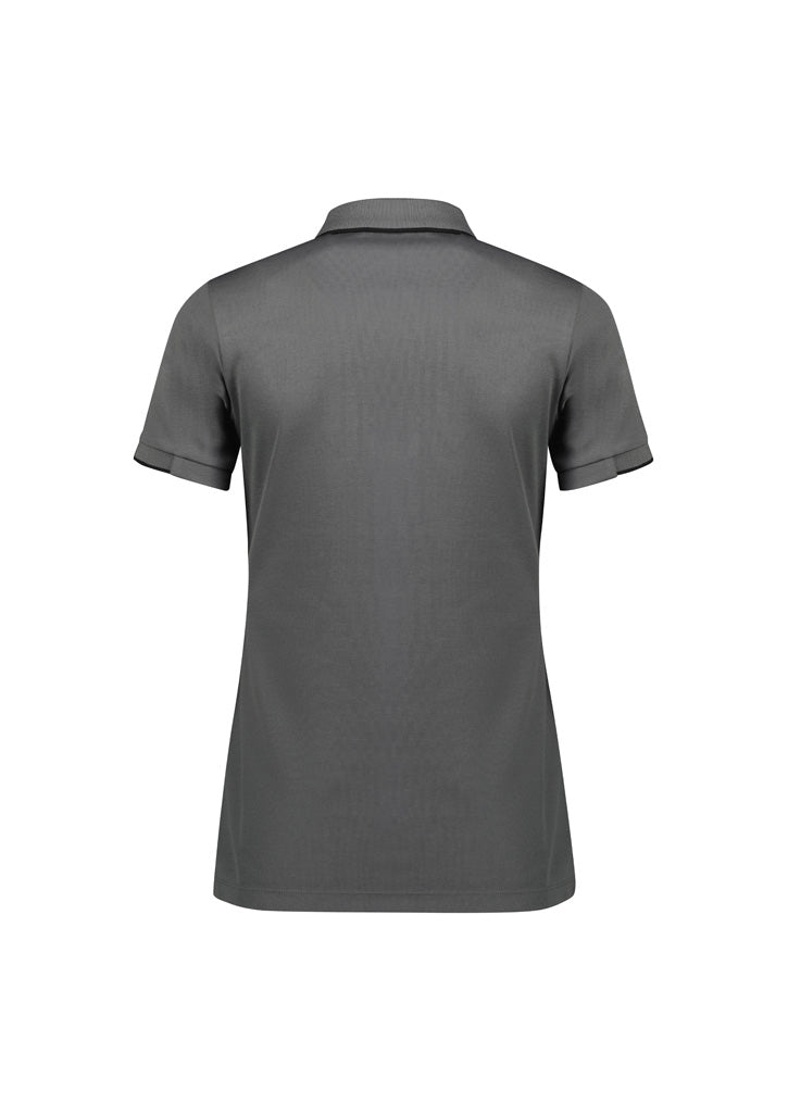 Womens Focus Short Sleeve Polo - Ash/Black