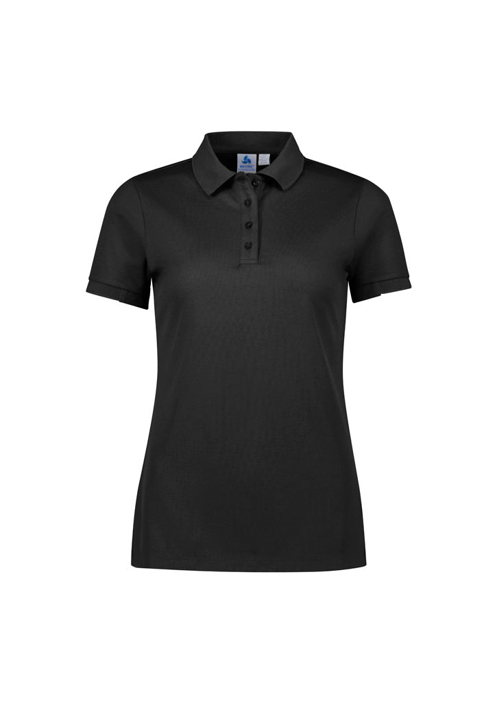 Womens Focus Short Sleeve Polo - Black/Black