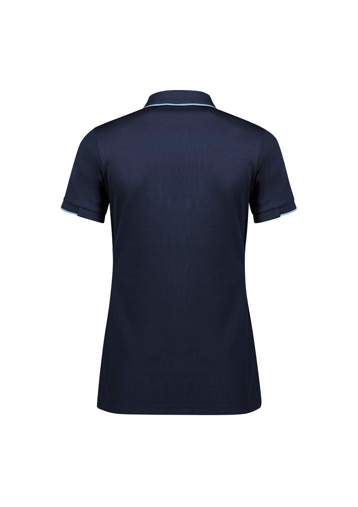 Womens Focus Short Sleeve Polo - Navy/Sky