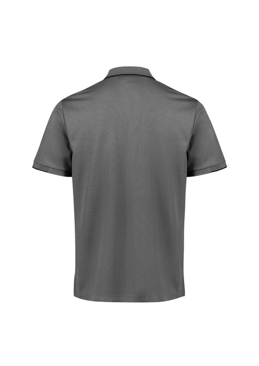Mens Focus Short Sleeve Polo - Ash/Black