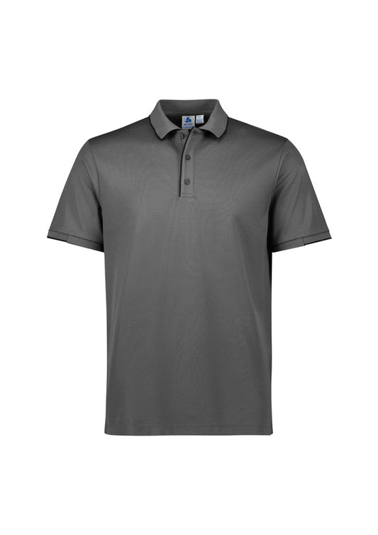 Mens Focus Short Sleeve Polo - Ash/Black