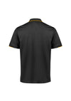 Mens Focus Short Sleeve Polo - Black/Gold