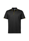 Mens Focus Short Sleeve Polo - Black/Gold