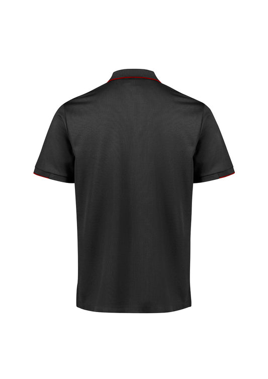 Mens Focus Short Sleeve Polo - Black/Red