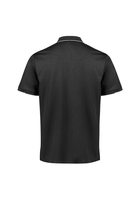 Mens Focus Short Sleeve Polo - Black/White