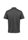 Mens Focus Short Sleeve Polo - Grey/Fluorescent Lime
