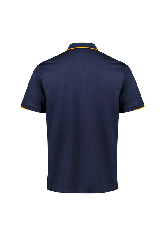 Mens Focus Short Sleeve Polo - Navy/Gold