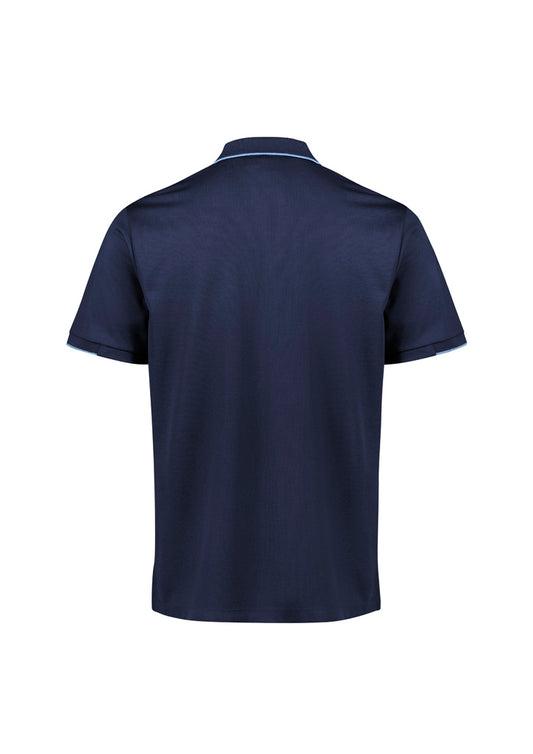 Mens Focus Short Sleeve Polo - Navy/Sky