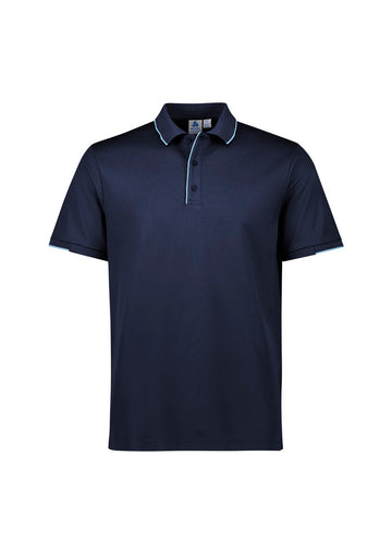 Mens Focus Short Sleeve Polo - Navy/Sky