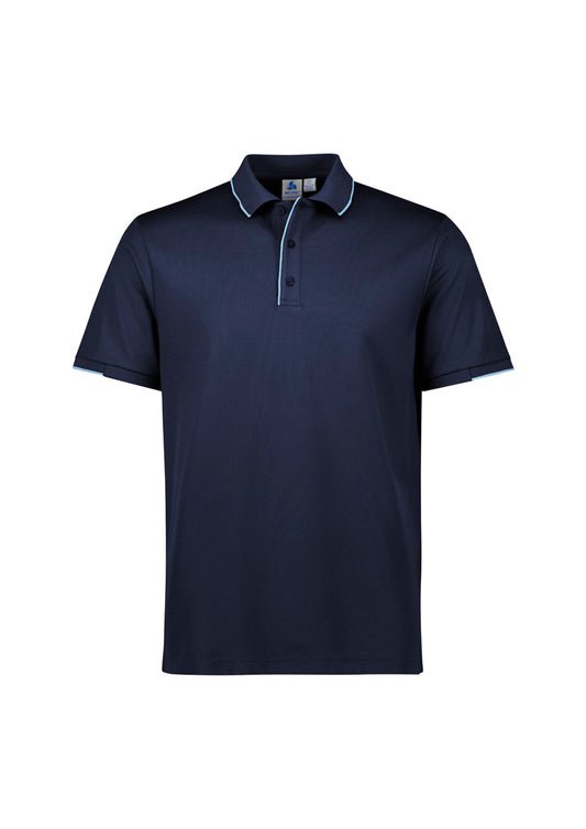 Mens Focus Short Sleeve Polo - Navy/Sky