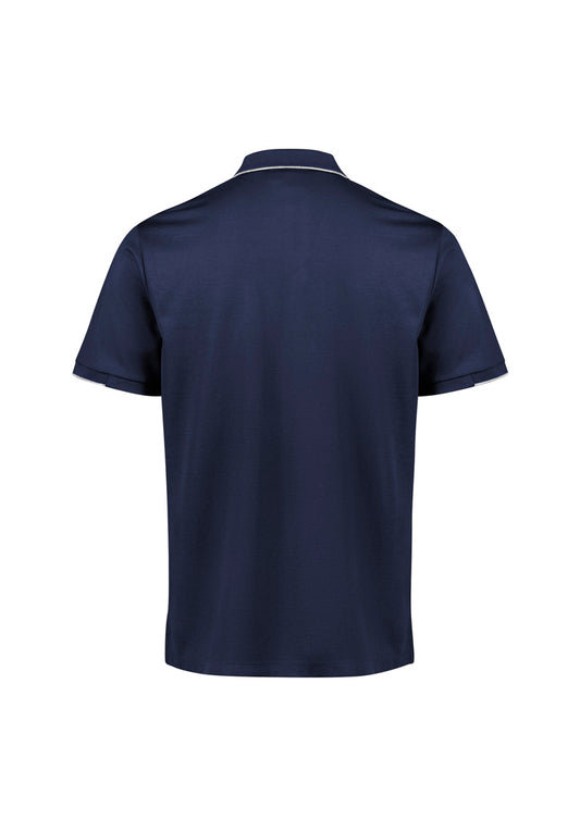 Mens Focus Short Sleeve Polo - Navy/White