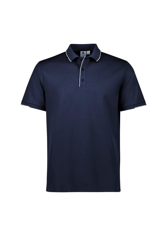 Mens Focus Short Sleeve Polo - Navy/White