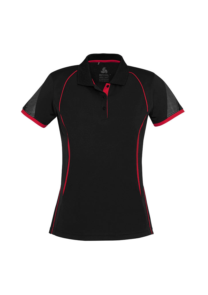 Women's Razor Polo - Black/Red