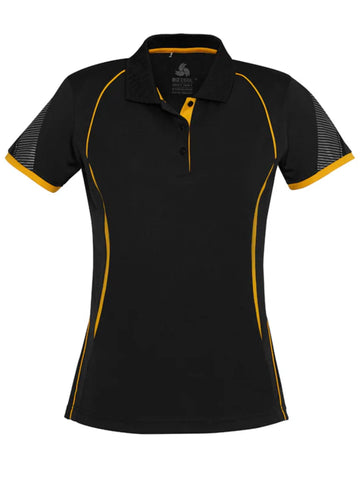 Women's Razor Polo - Black/Gold