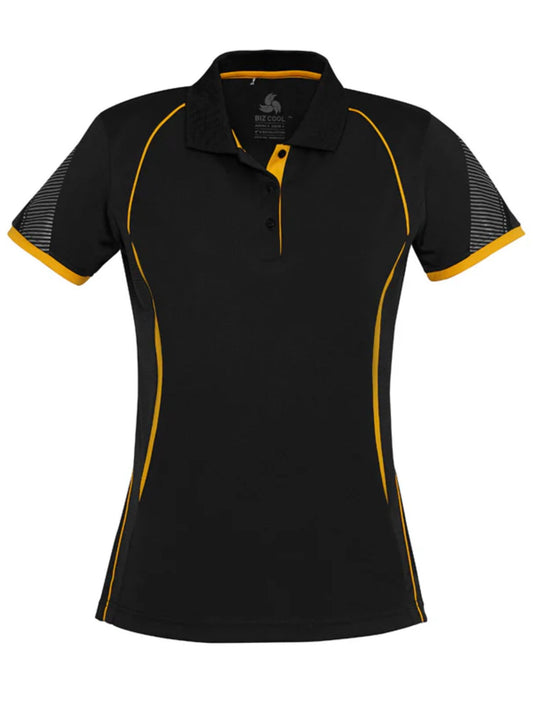 Women's Razor Polo - Black/Gold