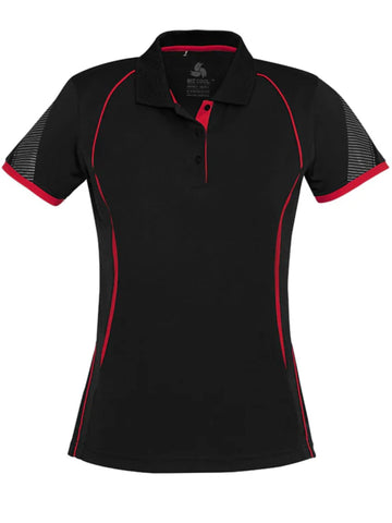 Women's Razor Polo - Black/Red
