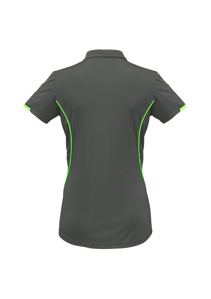 Women's Razor Polo - Grey/Fluorescent Lime