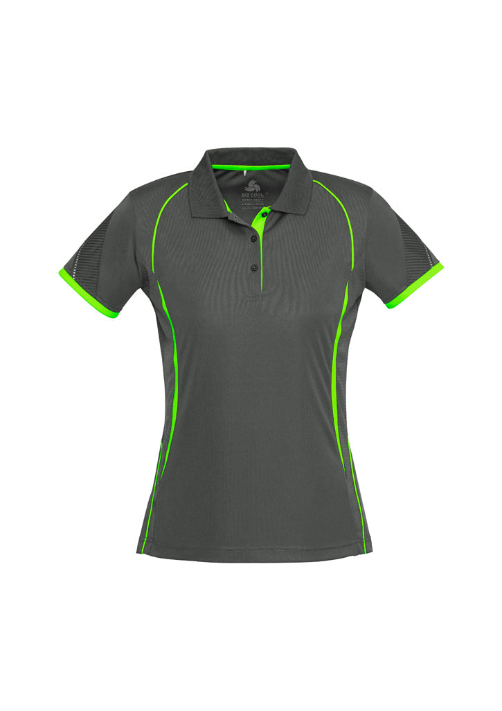 Women's Razor Polo - Grey/Fluorescent Lime