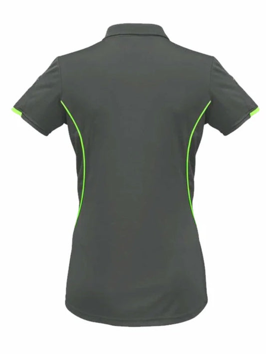 Women's Razor Polo - Grey/Fluorescent Lime