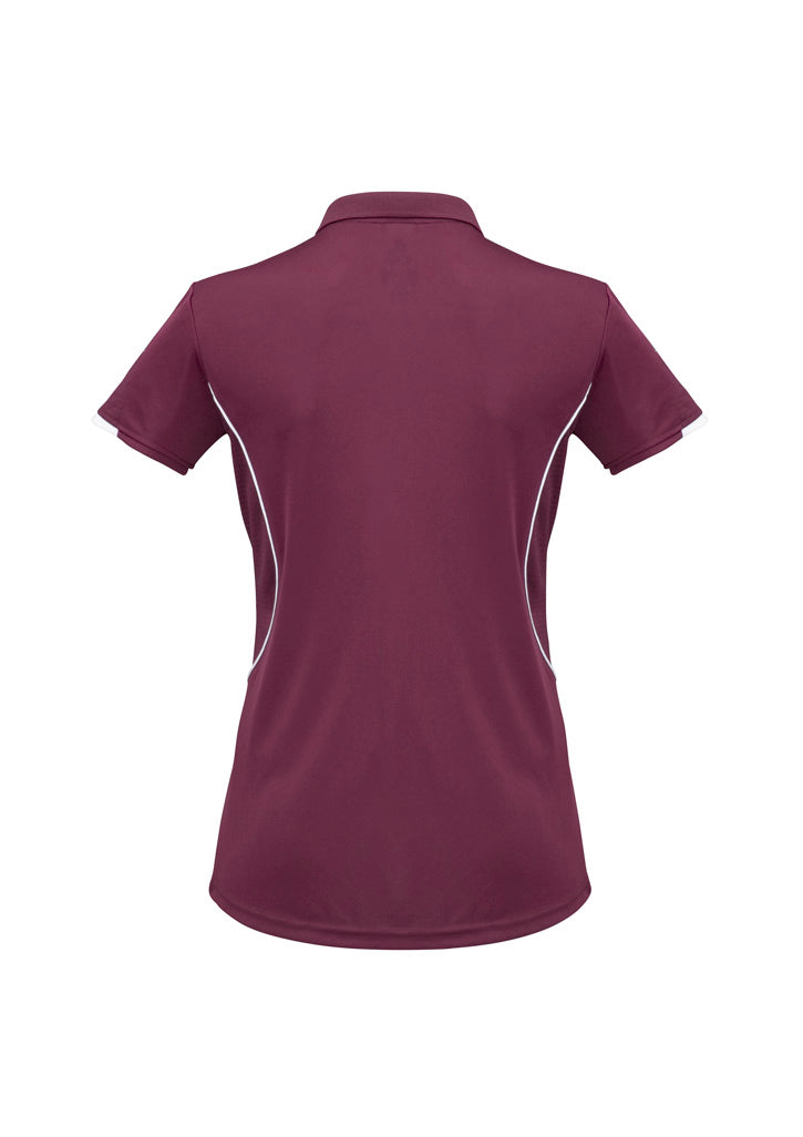 Women's Razor Polo - Maroon/White