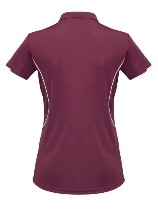 Women's Razor Polo - Maroon/White