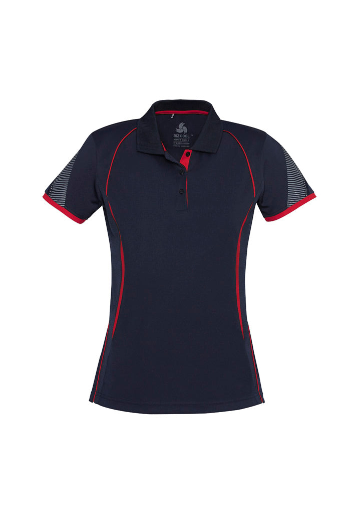 Women's Razor Polo - Navy/Red