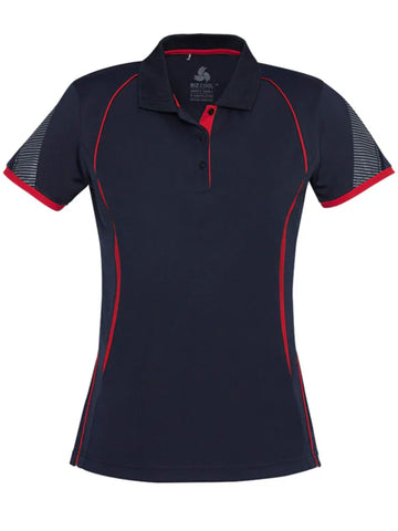Women's Razor Polo - Navy/Red