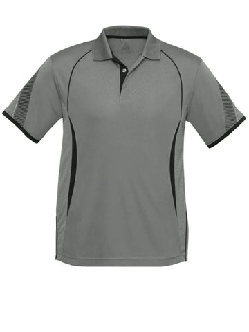 Razor Mens Polo Shirt - Ash/Black