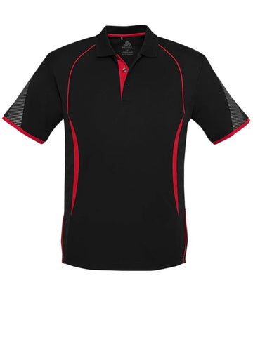 Razor Mens Polo Shirt - Black/Red