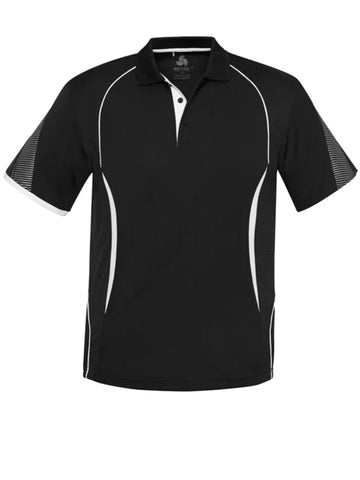 Razor Mens Polo Shirt - Black/White