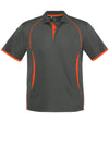 Razor Mens Polo Shirt - Grey/Fluoro Orange