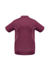 Razor Mens Polo Shirt - Maroon/White