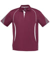 Razor Mens Polo Shirt - Maroon/White