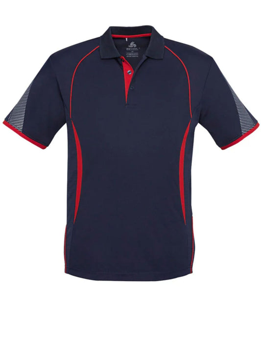 Razor Mens Polo Shirt - Navy/Red