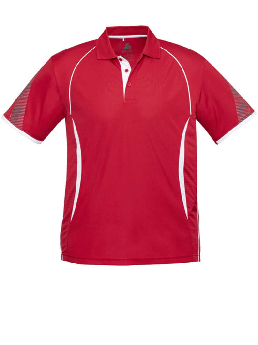 Razor Mens Polo Shirt - Red/White
