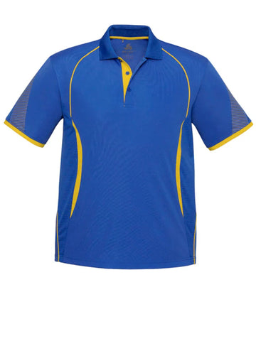 Razor Mens Polo Shirt - Royal/Gold