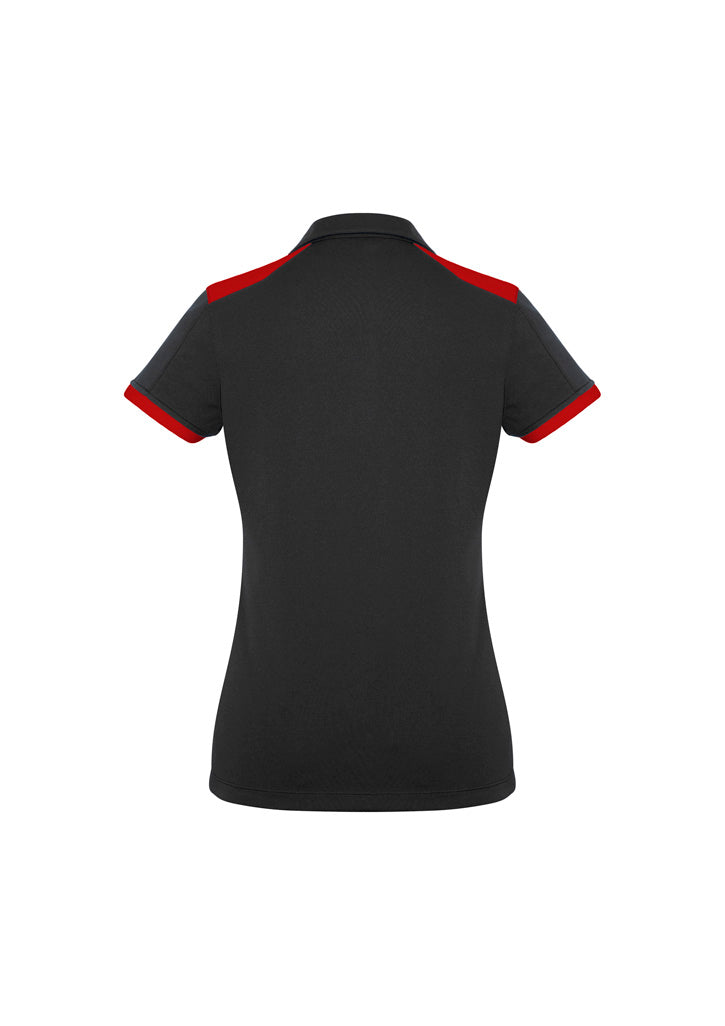 Ladies Rival Polo - Black/Red