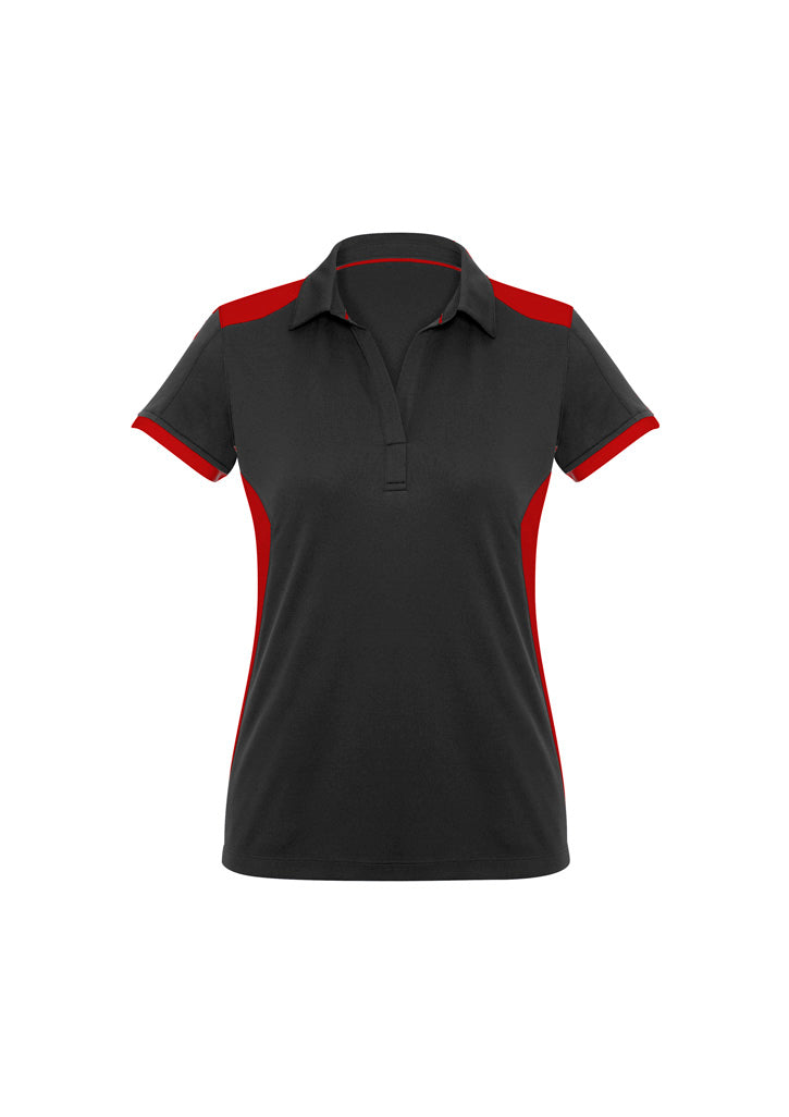 Ladies Rival Polo - Black/Red