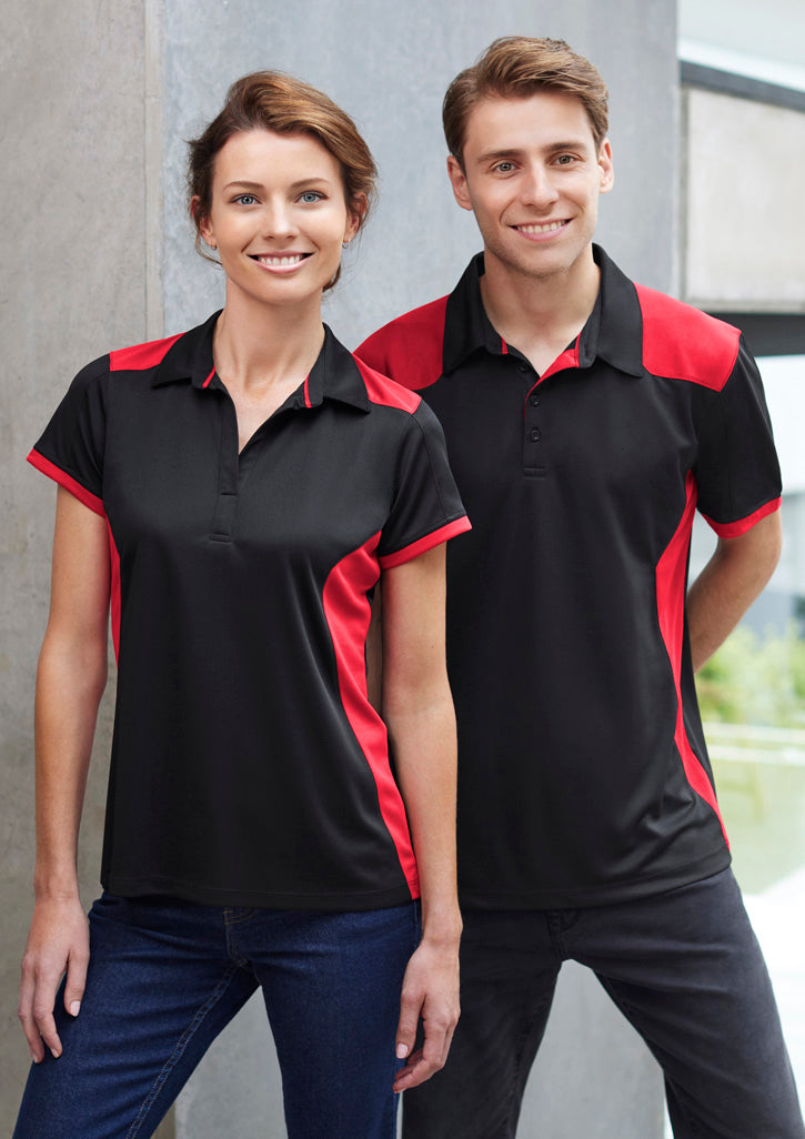 Ladies Rival Polo - Black/Red