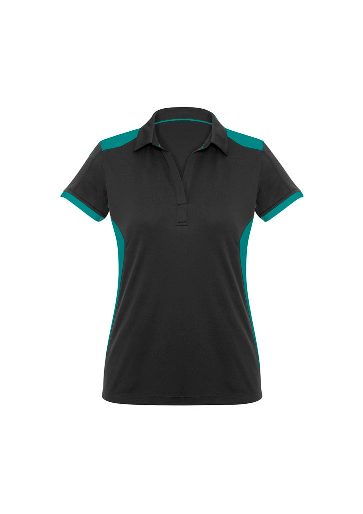 Ladies Rival Polo - Black/Teal