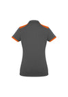 Ladies Rival Polo - Grey/Fluorescent Orange