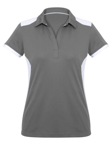 Ladies Rival Polo - Silver/White