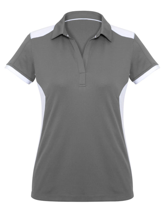 Ladies Rival Polo - Silver/White