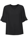 Womens Aria Fluted Sleeve Blouse