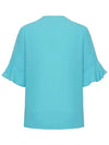 Womens Aria Fluted Sleeve Blouse