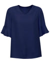 Womens Aria Fluted Sleeve Blouse