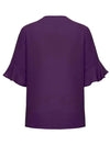 Womens Aria Fluted Sleeve Blouse