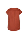 Kayla V-Neck Pleat Blouse