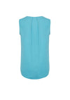 Estelle Womens Sleeveless Pleat Blouse